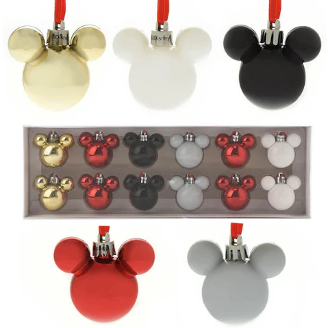 Disney Christmas Set of 12 Mickey Bauble - Set A