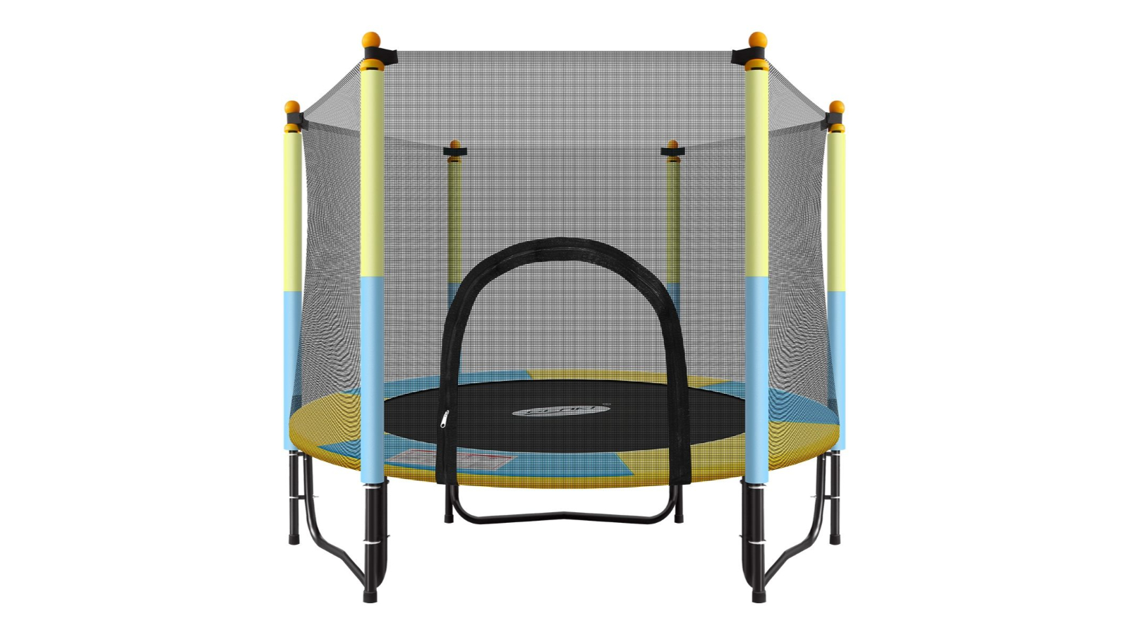 Genki 80kg Round Mini Trampoline with Safety Enclosure - 60inch