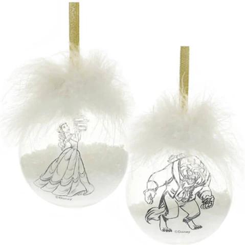 Disney Collectible Christmas Bauble Set - Belle and Beast