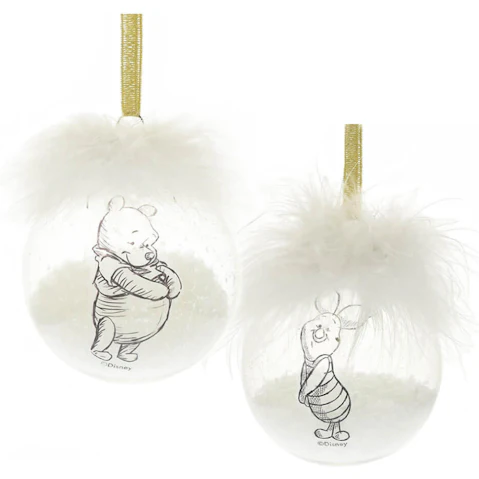 Disney Collectible Christmas Bauble Set - Pooh and Friends