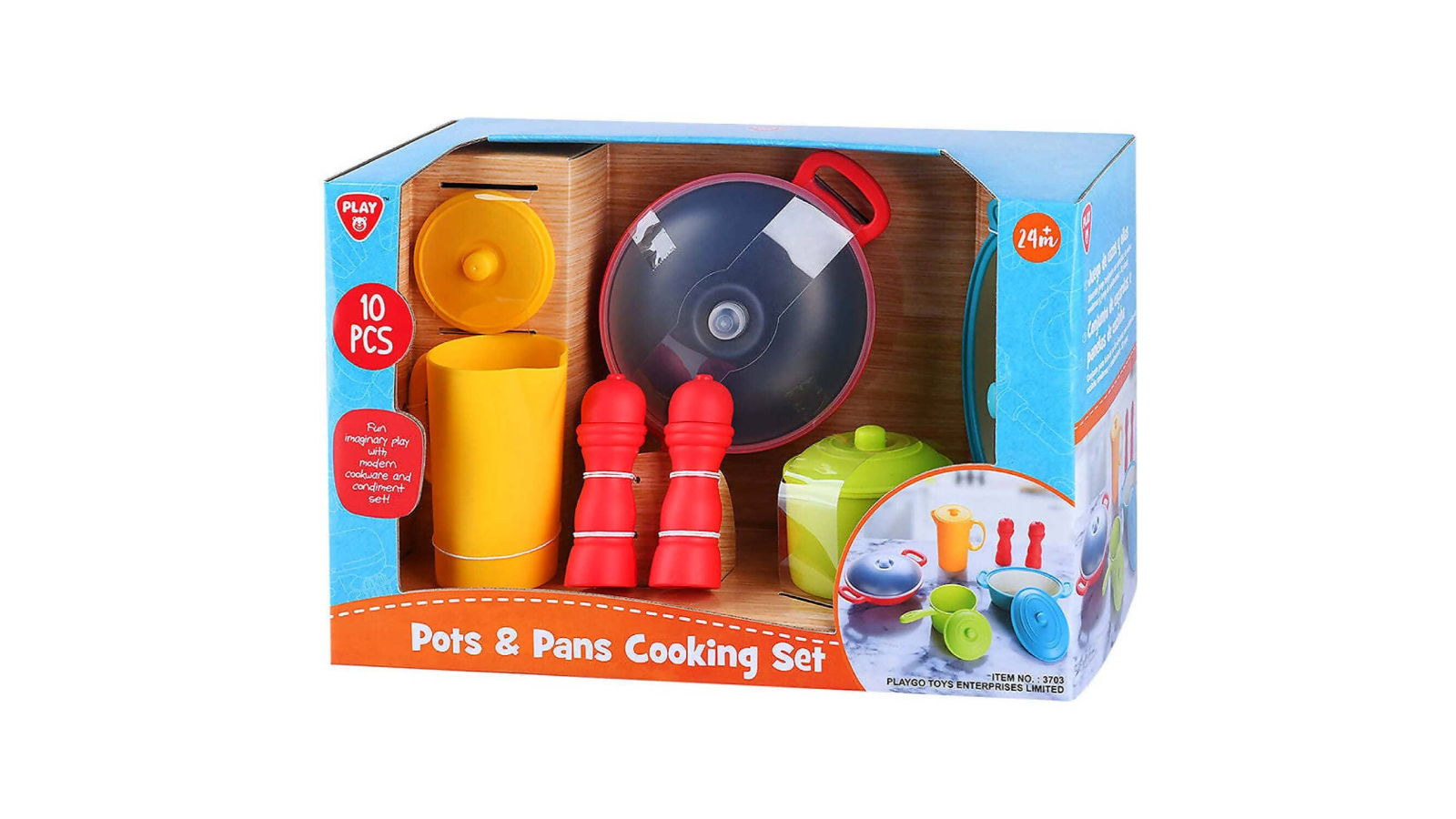 Playgo Toys Ent. Ltd Pots and Pan Cooking Set