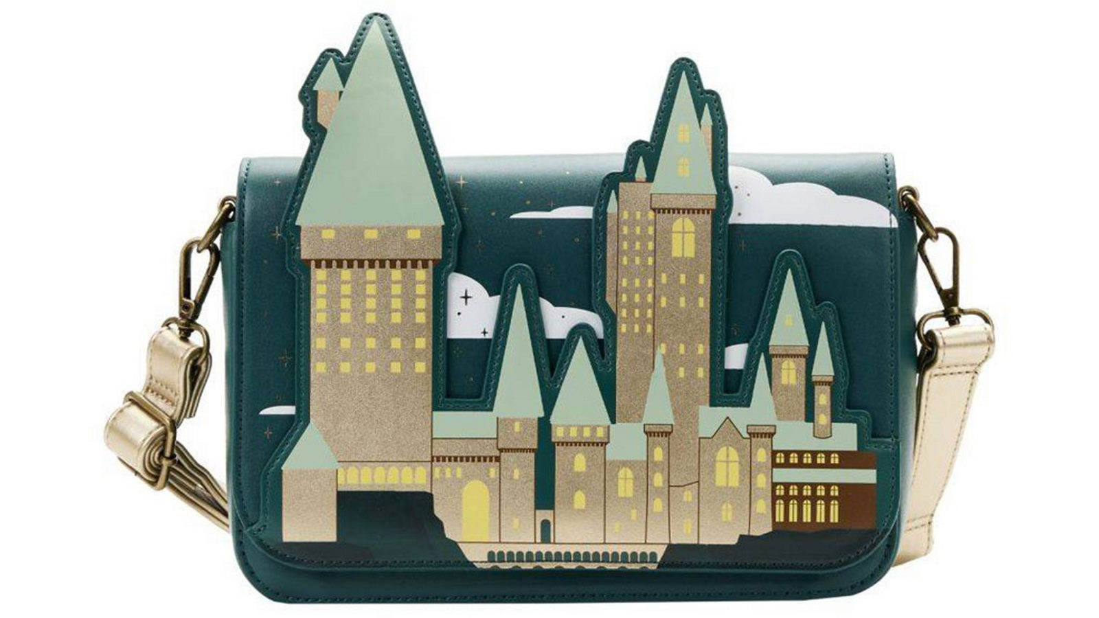 Harry Potter Golden Hogwarts Crossbody with Pouch