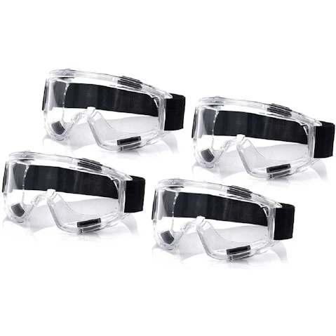 Puredi 4X Clear Protective Safety Eye Goggles