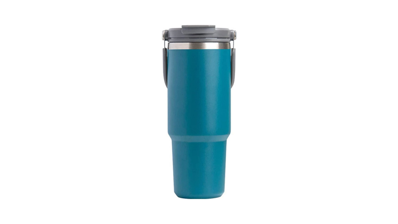 Jacksaqua Stainless Steel Blue Travel Mug with Leak-proof 2-in-1 Straw and Sip Lid Vacuum Insulated Coffee Mug- 900ml