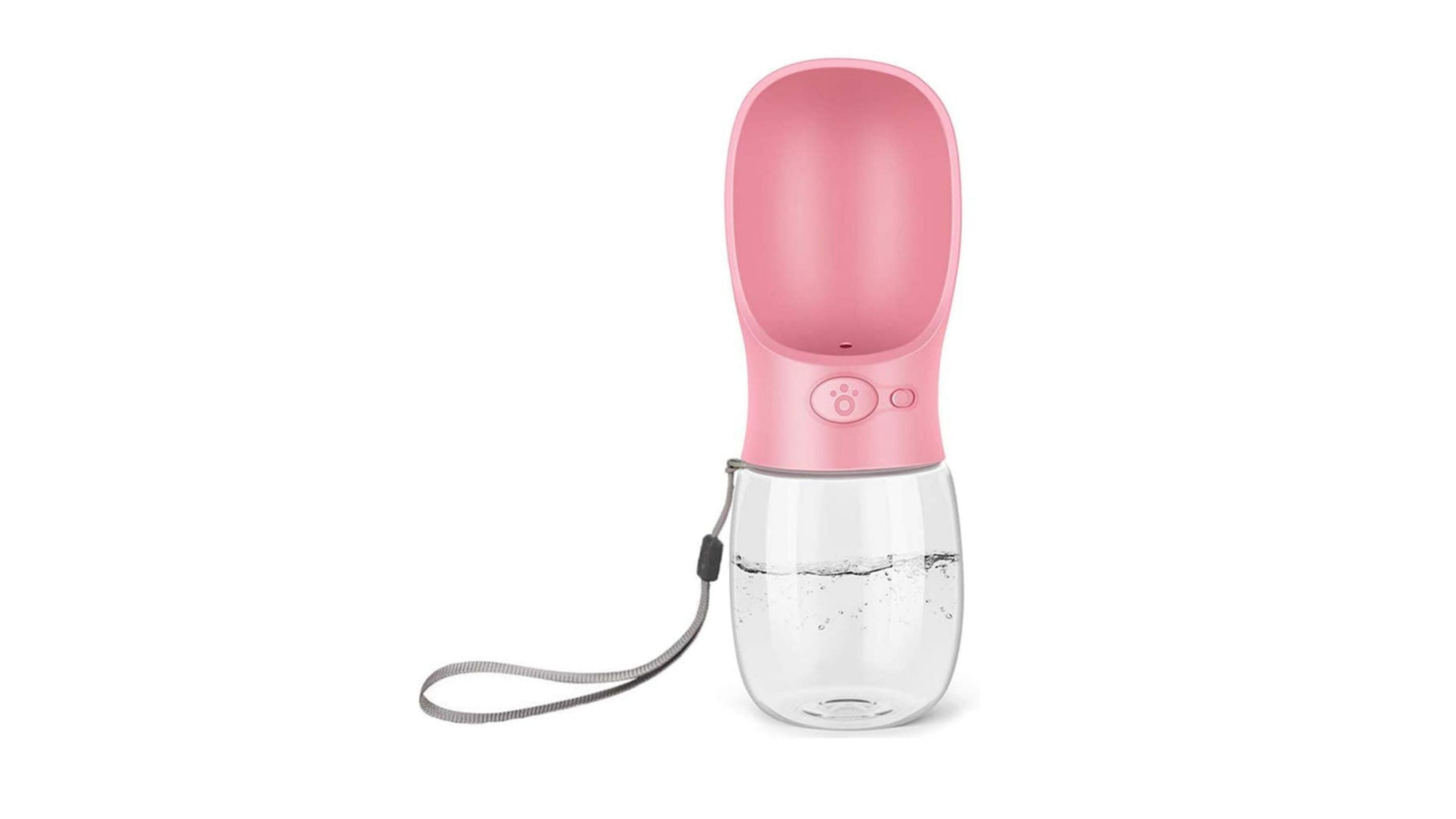 Jacksaqua 350ml/12oz Dog Portable Puppy Water Bottle Leak-Proof Water Bottle with Drinking Bowl - Pink