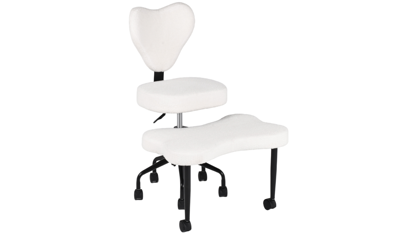 Advwin 360 Swivel Meditation Chair Ergonomic Cross-Legged Office Chair - White
