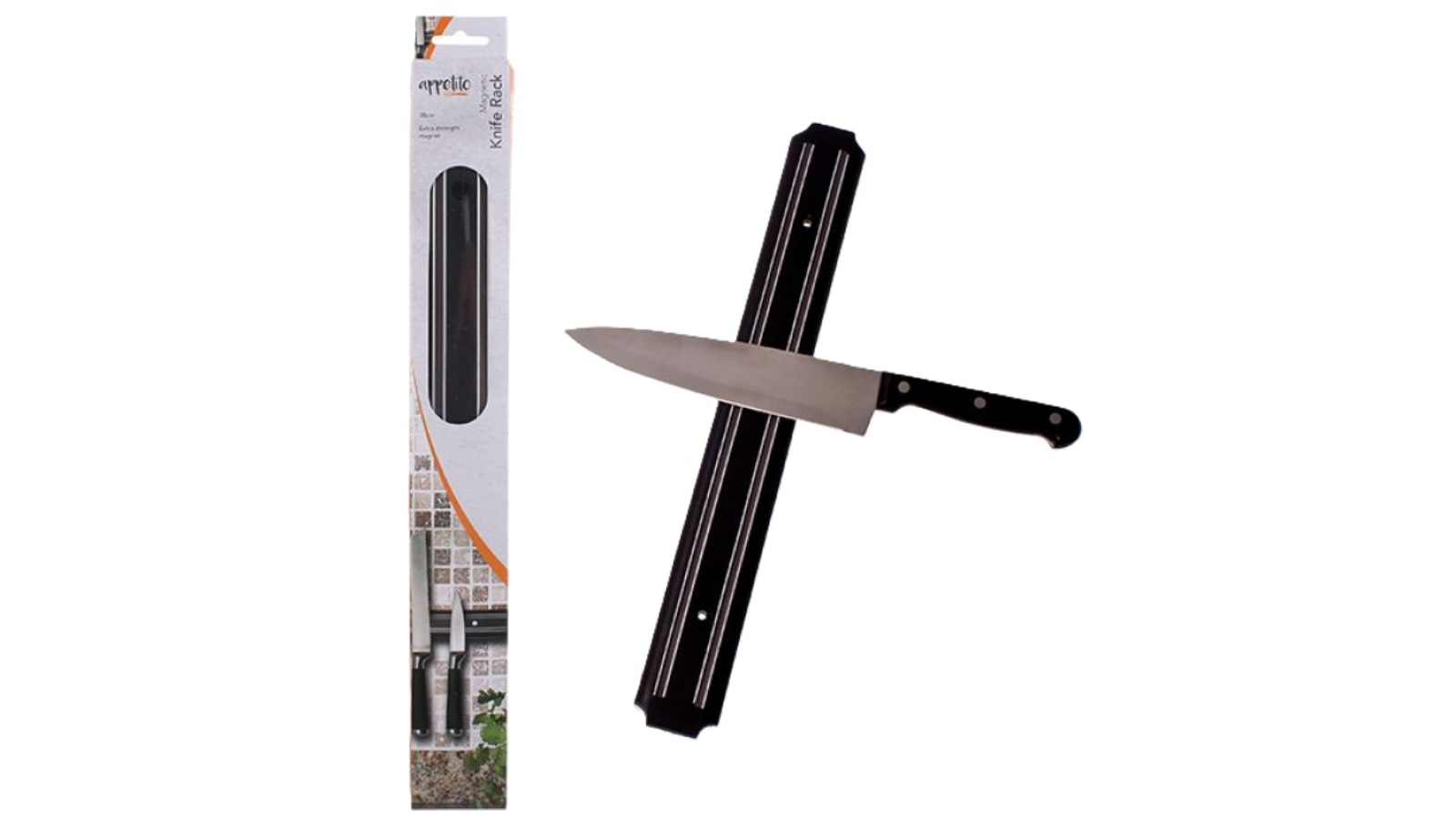 Appetito Plastic Magnetic Knife Rack - 38cm