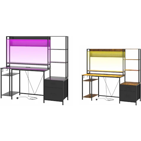 Advwin Gaming Desk with LED Light