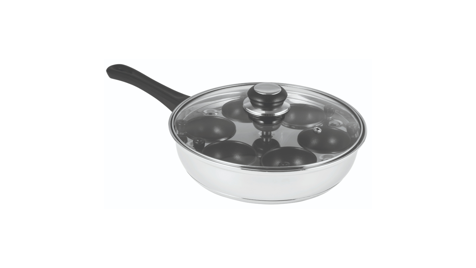 Avanti 24cm 6-Egg Poacher - Black
