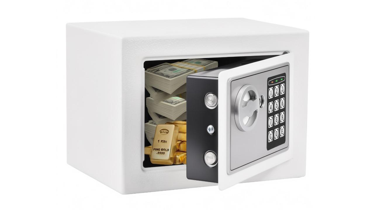 Advwin Digital Security Box, Safety Key with Keypad - White | Harvey Norman