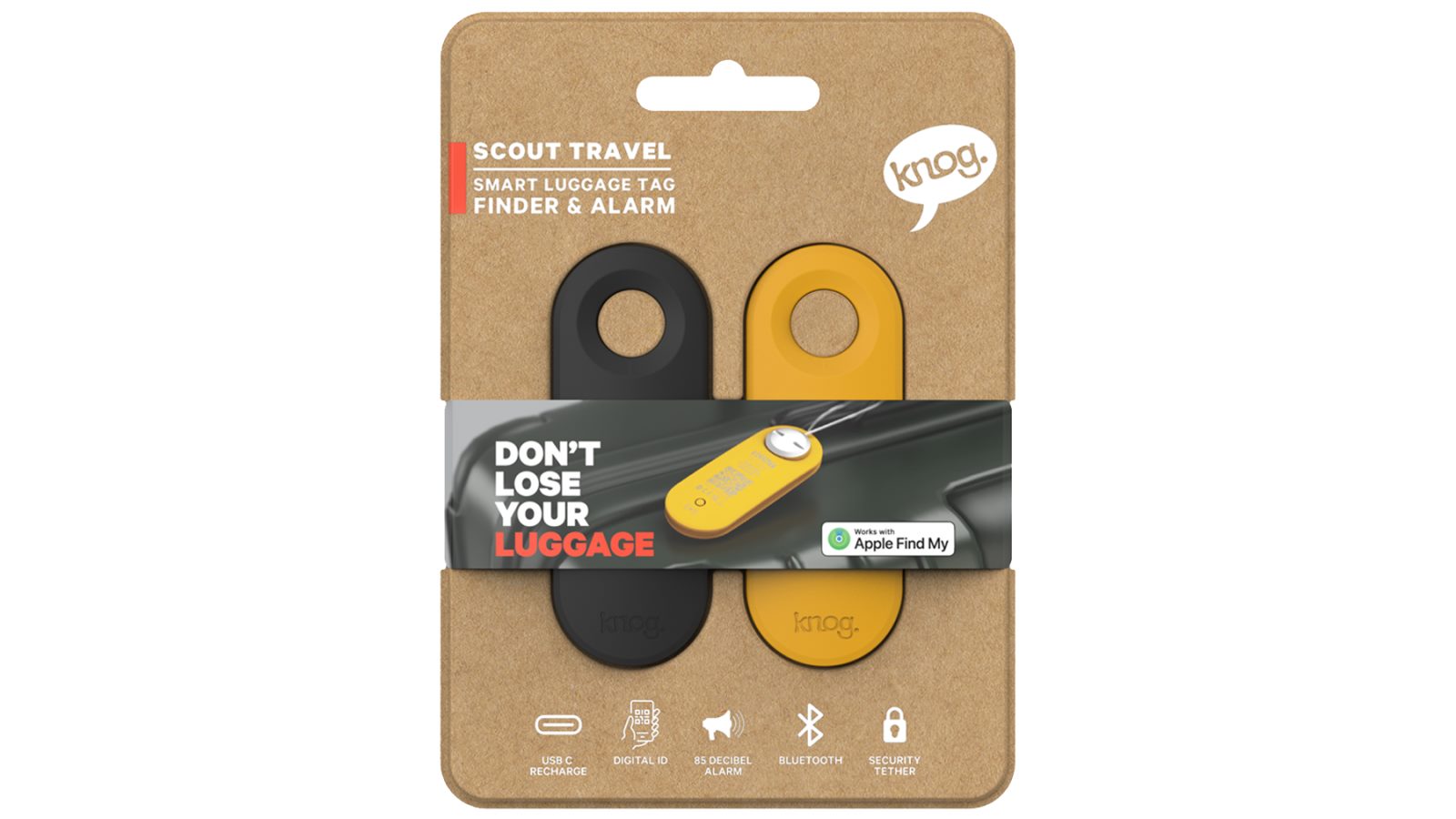 Knog Scout Travel Twin Pack - Black/Yellow