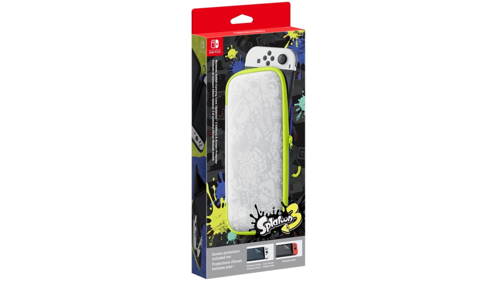 Nintendo Switch Splatoon 3 Edition Carrying Case & Screen Protector