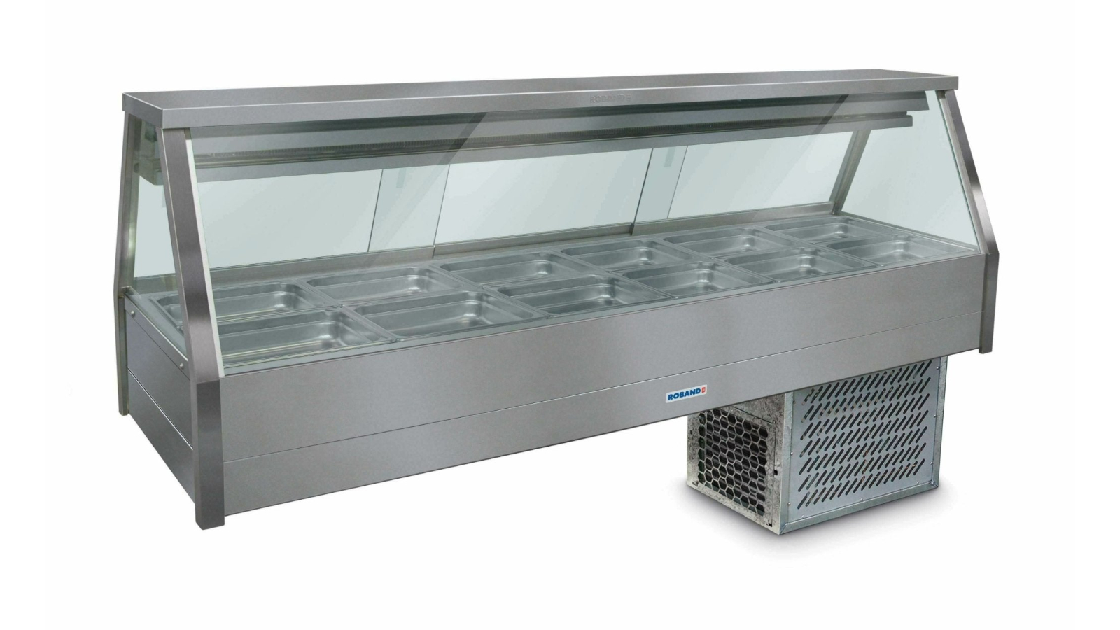 Roband 12 Pans Straight Glass Refrigerated Display Bar