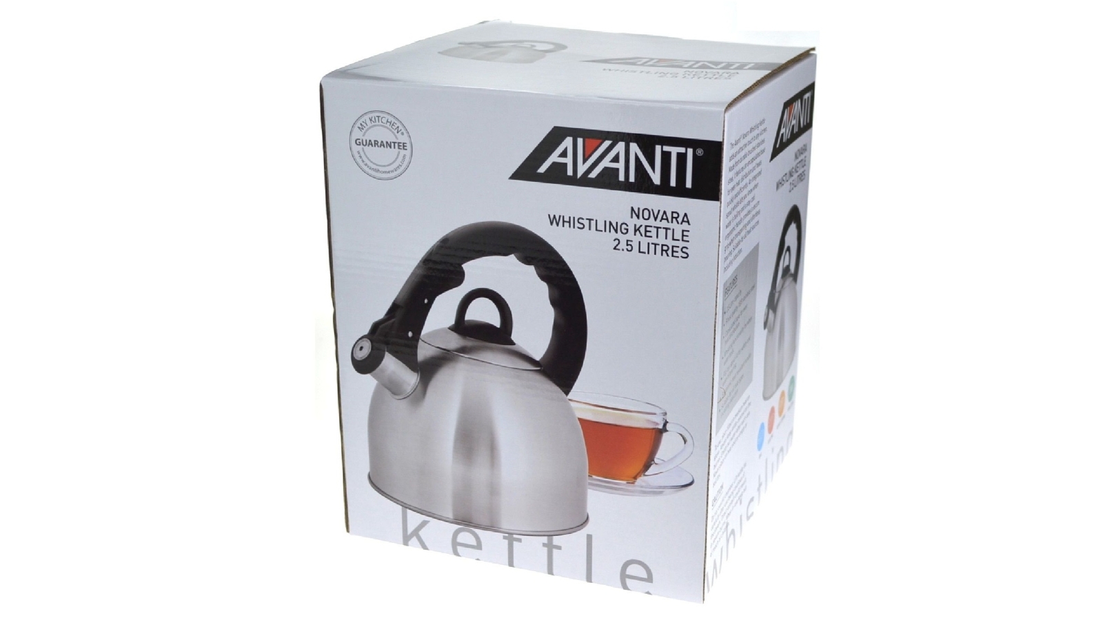 Avanti 2.5L Novara Stainless Steel Whistling Kettle Harvey Norman