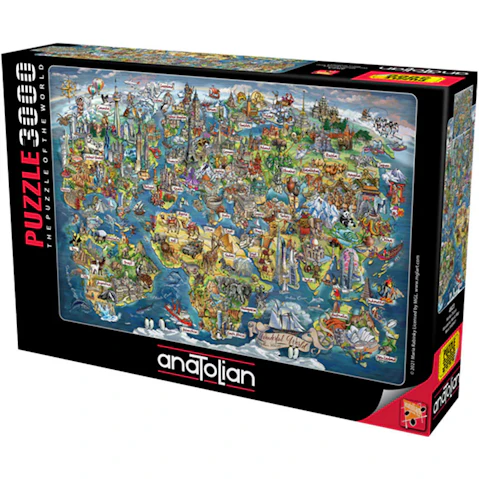 Anatolian 3000 Pieces The Puzzle of the World - World Map