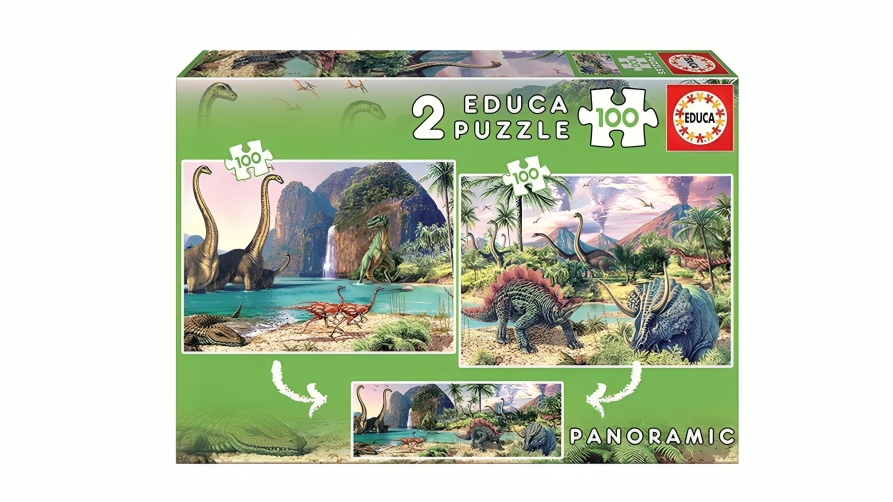 Educa 100 Piece Dino World Puzzle Collection - Set of 2