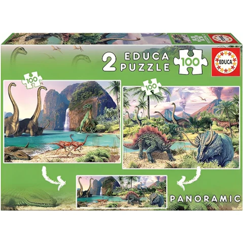 Educa 100 Piece Dino World Puzzle Collection - Set of 2