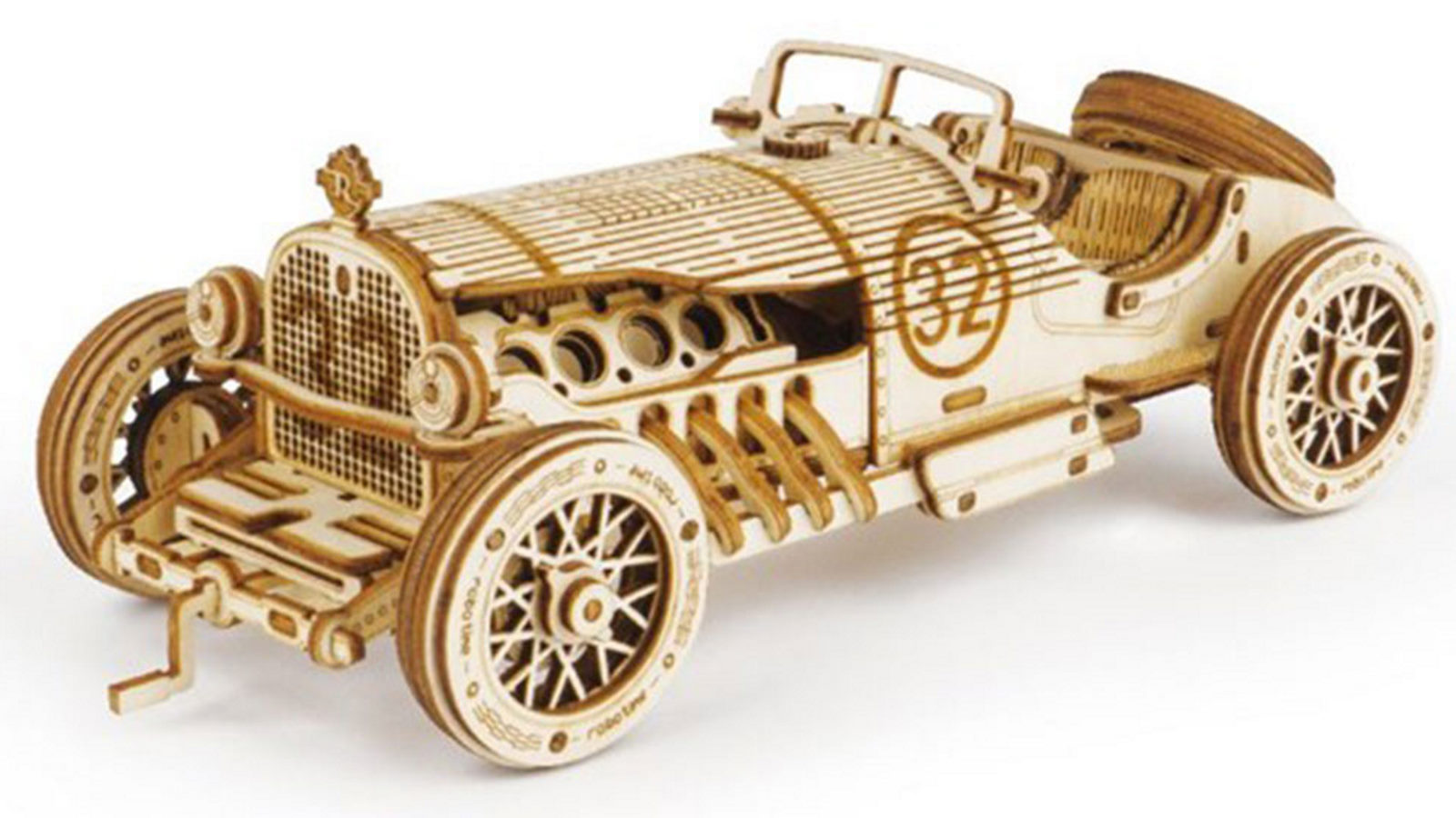 Robotime Grand Pix Car Wooden 3D Puzzle Kit 1:16 Scale