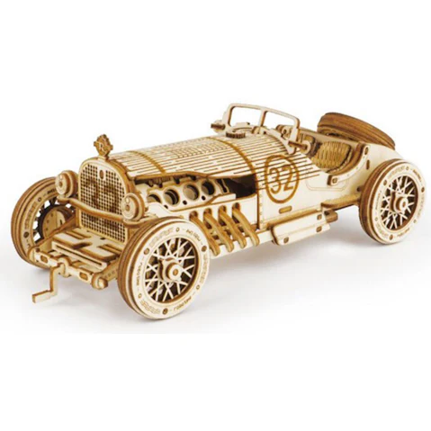 Robotime Grand Pix Car Wooden 3D Puzzle Kit 1:16 Scale