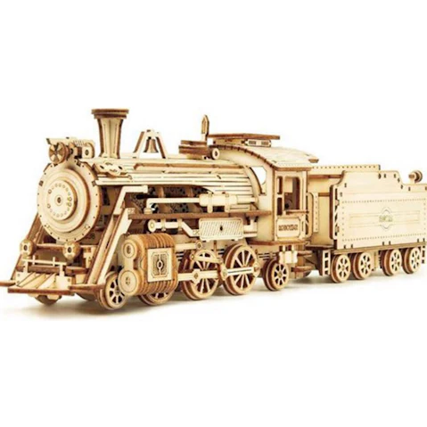 Robotime Express Train Wooden 3D Puzzle Kit 1:40 Scale