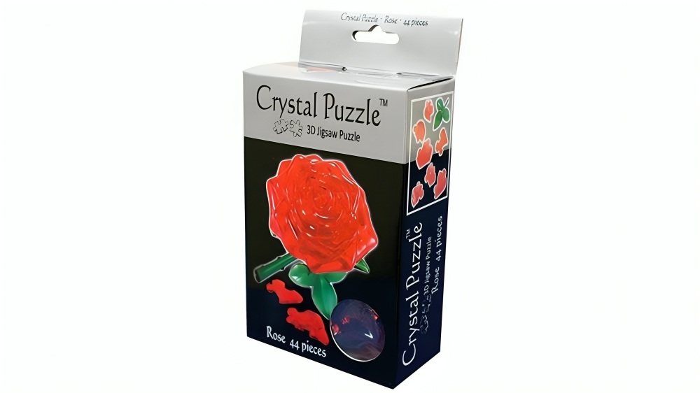 Ventura Games 44 Piece 3D Crystal Puzzle - Red Rose