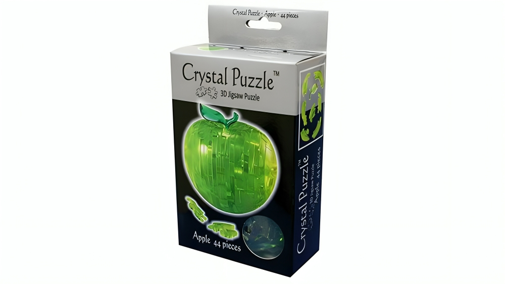 Ventura Games 44 Piece 3D Crystal Puzzle - Green Apple
