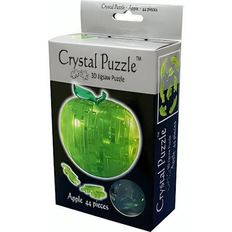 Ventura Games 44 Piece 3D Crystal Puzzle - Green Apple