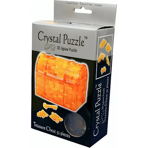 Ventura Games Treasure Chest 3D Crystal Jigsaw Puzzle - Gold
