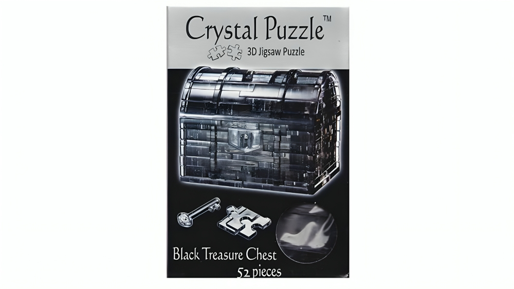 Ventura Games Treasure Chest 3D Crystal Jigsaw Puzzle - Black