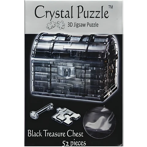 Ventura Games Treasure Chest 3D Crystal Jigsaw Puzzle - Black