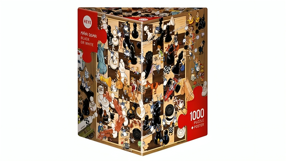 Heye 1000 Piece Degano Triangular Jigsaw Puzzle - Black/White