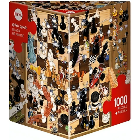 Heye 1000 Piece Degano Triangular Jigsaw Puzzle - Black/White