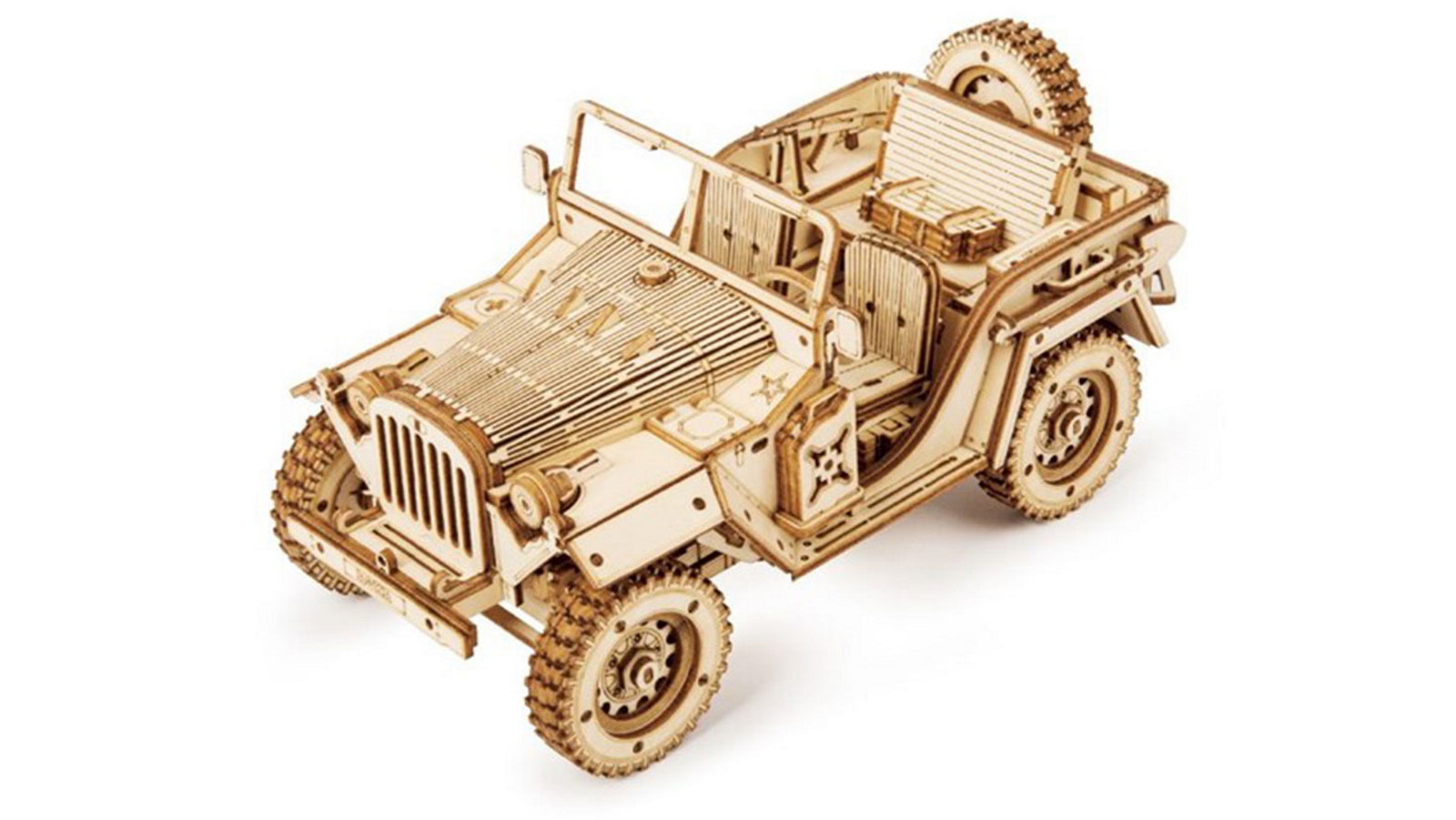 Robotime DIY 1:18 Scale Jeep Model Army Field Car 3D Puzzle Kit