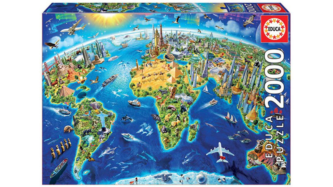 Educa Puzzle Collection World Landmarks 2000-Piece Puzzle