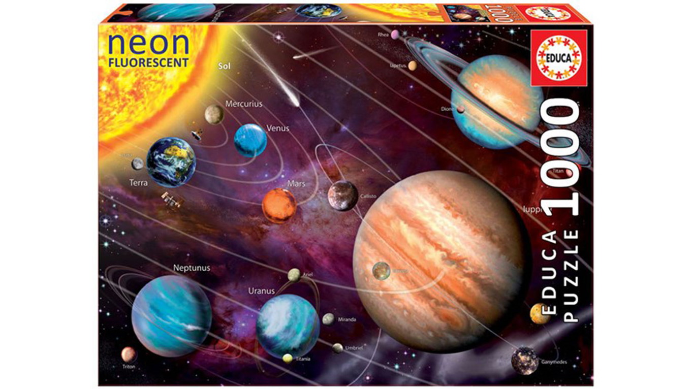 Educa Puzzle Collection Neon Solar System 1000-Piece Puzzle
