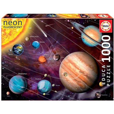 Educa Puzzle Collection Neon Solar System 1000-Piece Puzzle