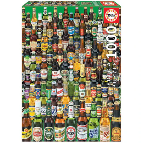 Educa Puzzle Collection Beers 1000-Piece Puzzle