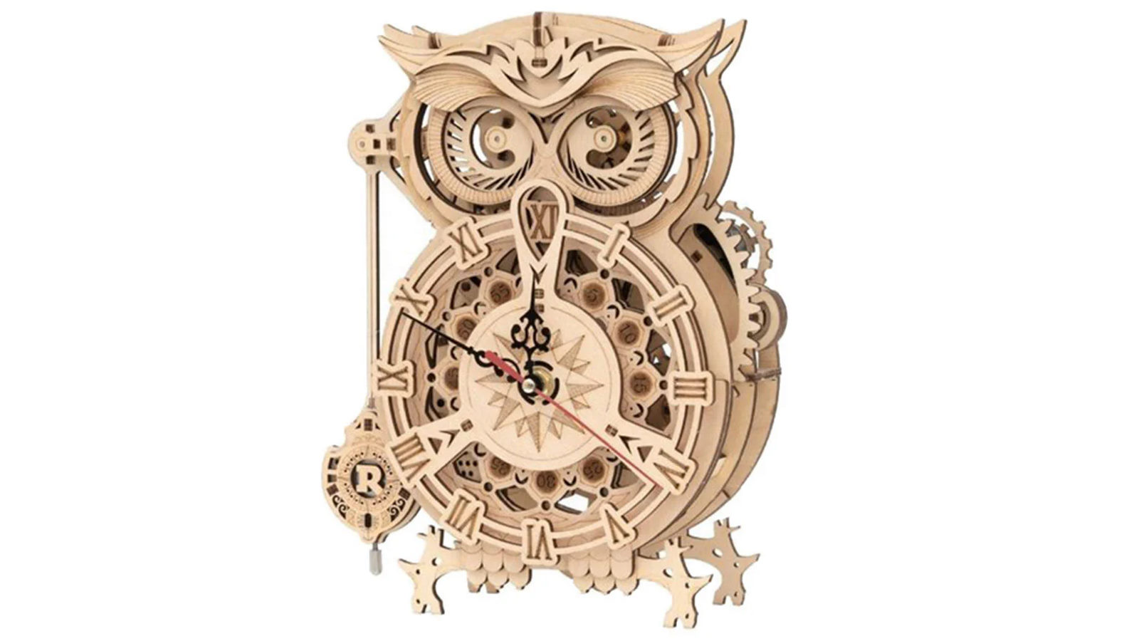 Robotime Mechanical Gears 3D Wooden Puzzle - Owl Clock