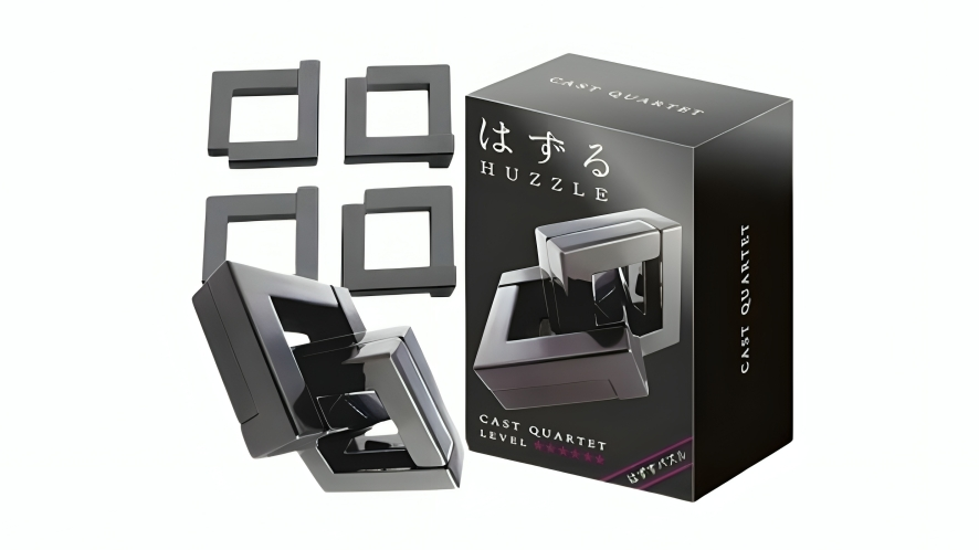 Hanayama L6 Cast Huzzle Brain Teaser Puzzle - Quartet