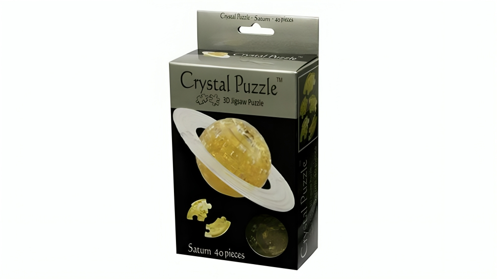 Ventura Games 40 Piece 3D Crystal Puzzle - Golden Saturn