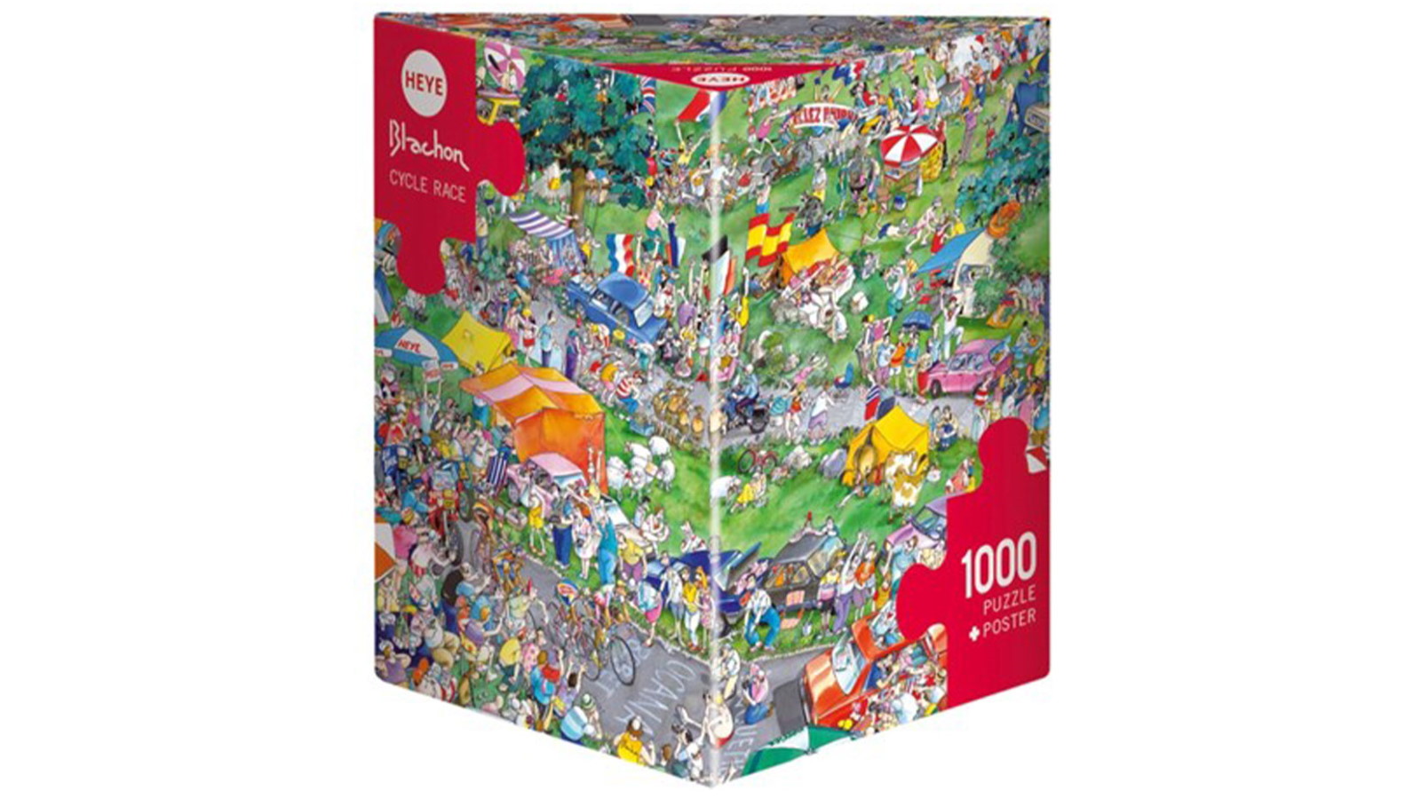 Heye Blachon Cycle Race 1000-Piece Triangular Jigsaw Puzzle
