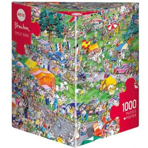 Heye Blachon Cycle Race 1000-Piece Triangular Jigsaw Puzzle