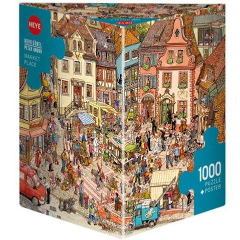 Heye Marketplace 1000-Piece Triangular Jigsaw Puzzle