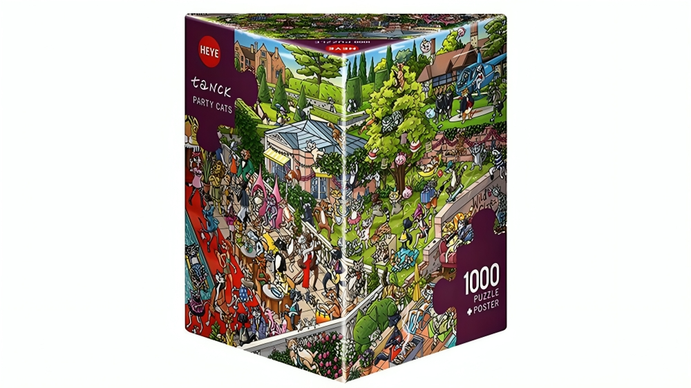 Heye 1000 Piece Triangular Jigsaw Puzzle - Party Cats