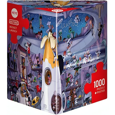 Heye 1000 Piece Triangular Jigsaw Puzzle - Rocket Launch