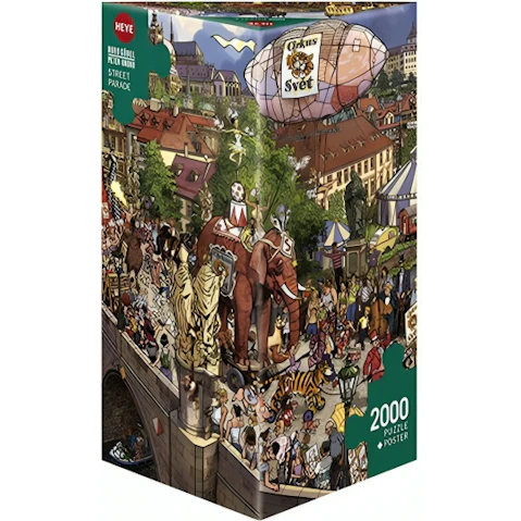 Heye 2000 Piece Gobel Triangular Jigsaw Puzzle - Street Parade