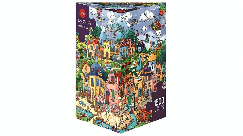 Heye 1500 Piece Triangular Jigsaw Puzzle - Happy Town
