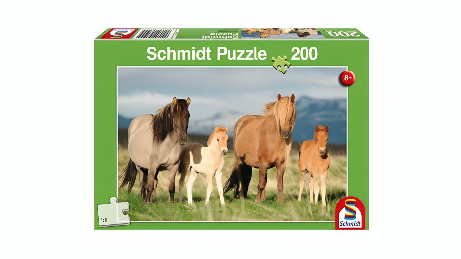 Schmidt Spiele 200 Piece Jigsaw Puzzle - Famly of Horses