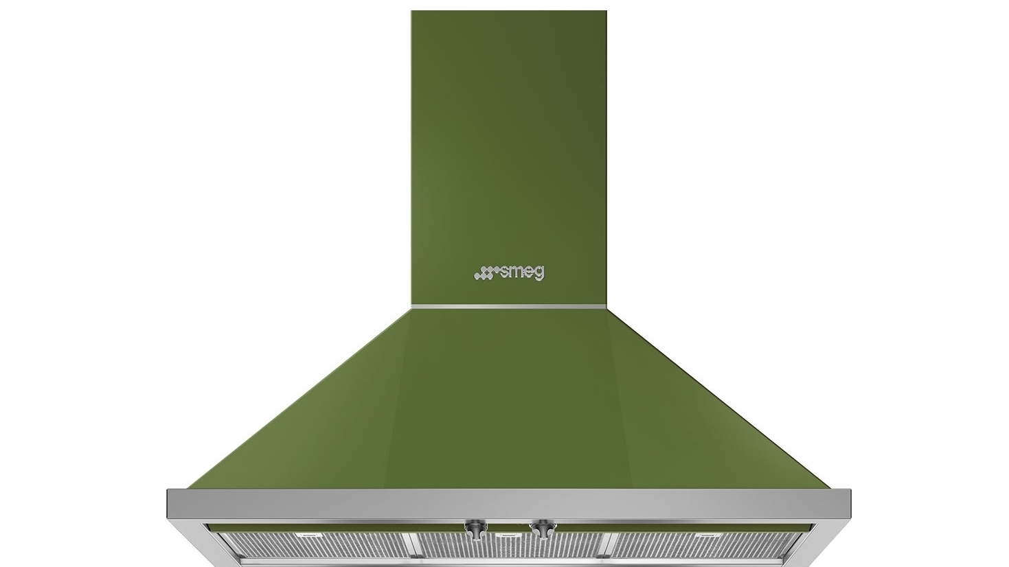 Smeg 90cm Portofino Wallmount Rangehood - Olive Green