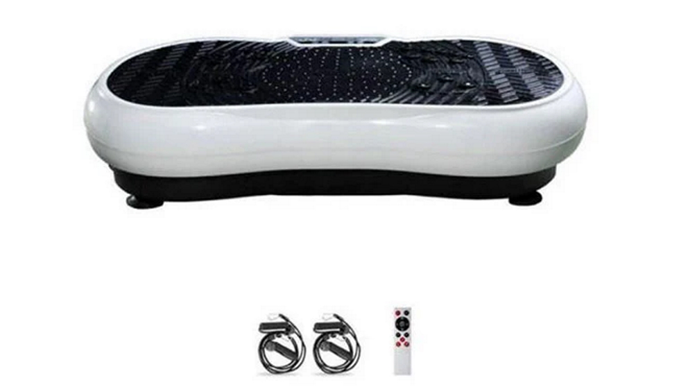 Eilison Fitness Exercise Vibration Platform Machine Whole Body Gym Plate - White